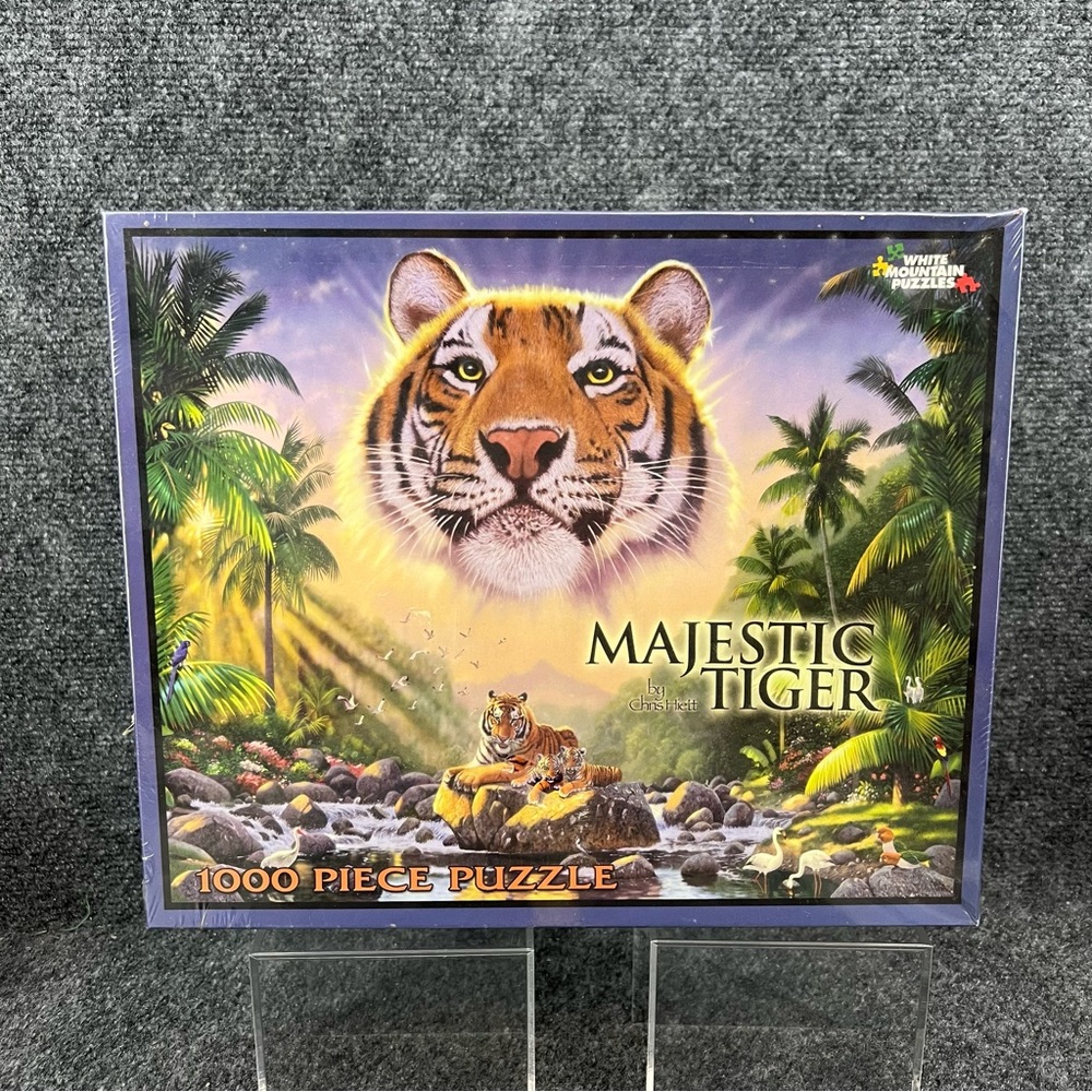 New White Mountain Puzzles Majestic Tiger 1000 Piece Puzzle By Chris Hiett 2006